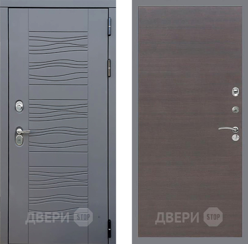 Входная металлическая Дверь Стоп СКАНДИ Гладкая венге поперечный в Наро-Фоминске