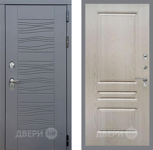 Входная металлическая Дверь Стоп СКАНДИ ФЛ-243 Беленый дуб в Наро-Фоминске