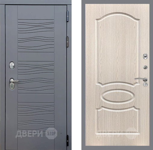Входная металлическая Дверь Стоп СКАНДИ ФЛ-128 Беленый дуб в Наро-Фоминске