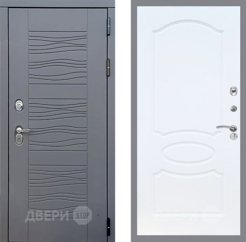 Входная металлическая Дверь Стоп СКАНДИ ФЛ-128 Белый ясень в Наро-Фоминске