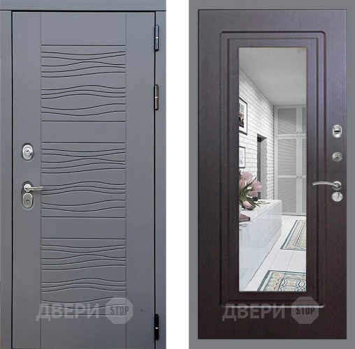 Входная металлическая Дверь Стоп СКАНДИ Зеркало ФЛ-120 Венге в Наро-Фоминске