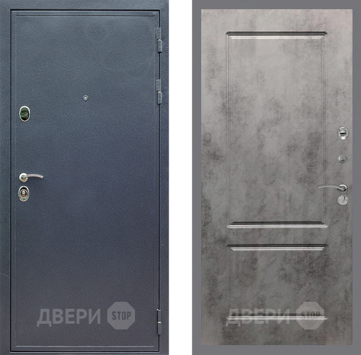 Входная металлическая Дверь Стоп СИЛЬВЕР ФЛ-117 Бетон темный в Наро-Фоминске