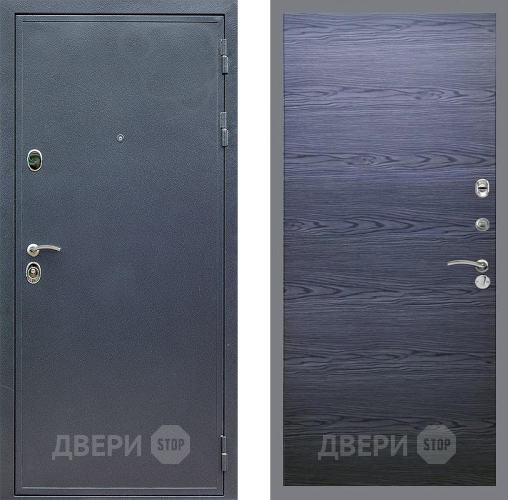 Входная металлическая Дверь Стоп СИЛЬВЕР Гладкая Дуб тангенальный черный в Наро-Фоминске