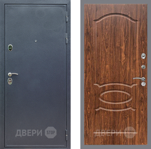 Входная металлическая Дверь Стоп СИЛЬВЕР ФЛ-128 орех тисненый в Наро-Фоминске