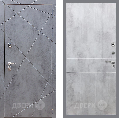 Входная металлическая Дверь Стоп Лучи ФЛ-290 Бетон светлый в Наро-Фоминске