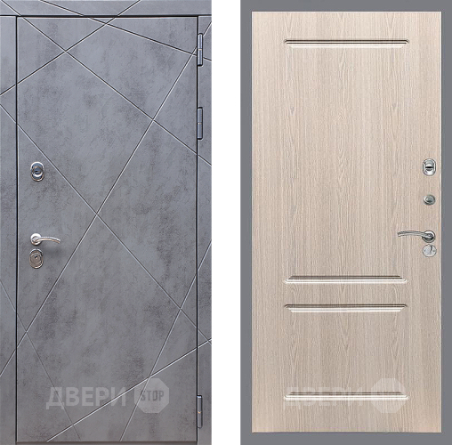Входная металлическая Дверь Стоп Лучи ФЛ-117 Беленый дуб в Наро-Фоминске