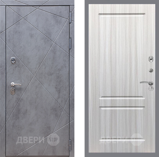 Входная металлическая Дверь Стоп Лучи ФЛ-117 Сандал белый в Наро-Фоминске