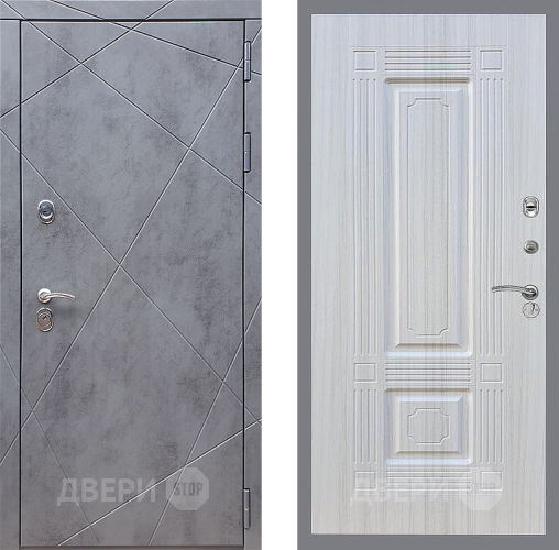 Входная металлическая Дверь Стоп Лучи ФЛ-2 Сандал белый в Наро-Фоминске