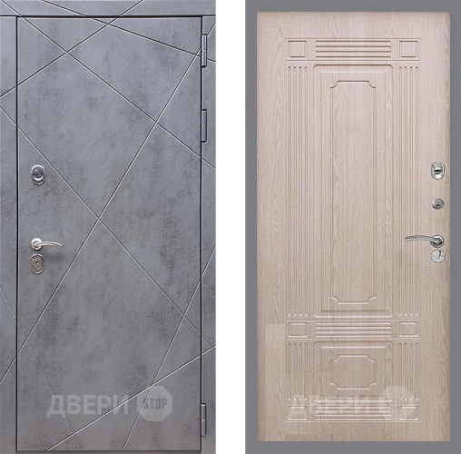 Входная металлическая Дверь Стоп Лучи ФЛ-2 Беленый дуб в Наро-Фоминске