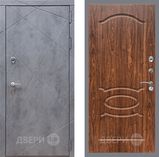 Входная металлическая Дверь Стоп Лучи ФЛ-128 орех тисненый в Наро-Фоминске