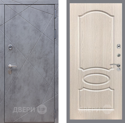 Входная металлическая Дверь Стоп Лучи ФЛ-128 Беленый дуб в Наро-Фоминске