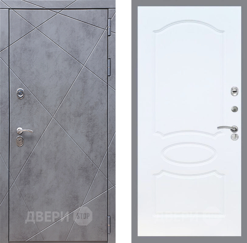 Дверь Стоп Лучи ФЛ-128 Белый ясень в Наро-Фоминске