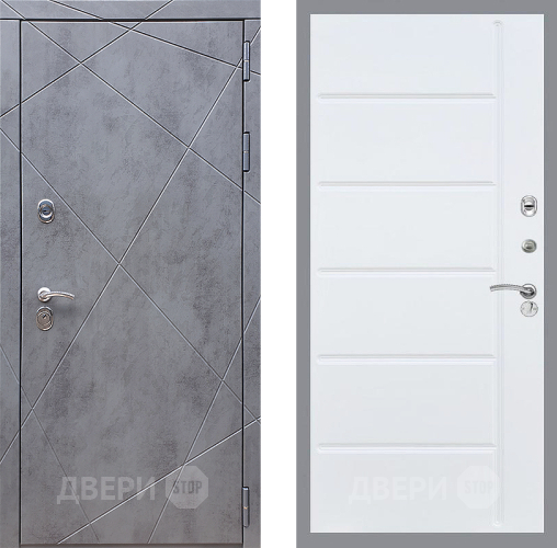 Входная металлическая Дверь Стоп Лучи ФЛ-102 Белый ясень в Наро-Фоминске