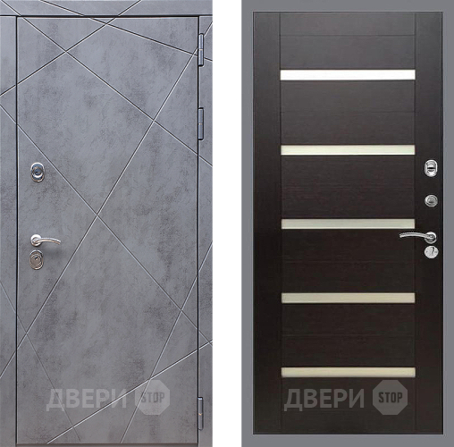 Входная металлическая Дверь Стоп Лучи СБ-14 венге поперечный в Наро-Фоминске