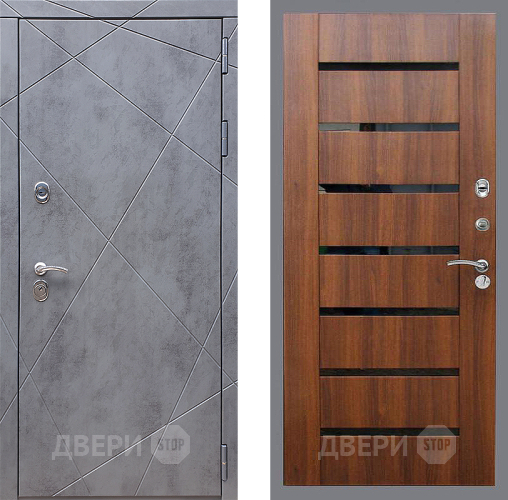 Входная металлическая Дверь Стоп Лучи СБ-14 Орех бренди в Наро-Фоминске