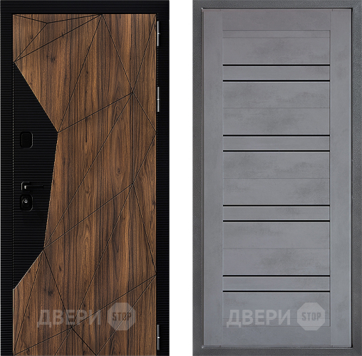 Входная металлическая Дверь Дверной континент ДК-11 ФЛ-49 Бетон серый в Наро-Фоминске