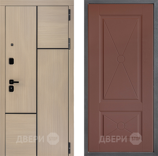 Входная металлическая Дверь Дверной континент ДК-14 ФЛ-617 Ясень шоколадный в Наро-Фоминске