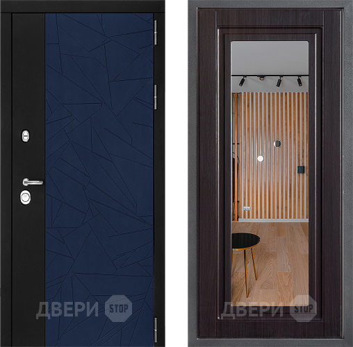 Входная металлическая Дверь Дверной континент ДК-9 ФЛЗ Зеркало Венге в Наро-Фоминске