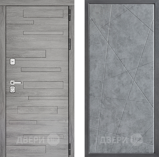 Входная металлическая Дверь Дверной континент ДК-10 ФЛ-655 Бетон серый в Наро-Фоминске