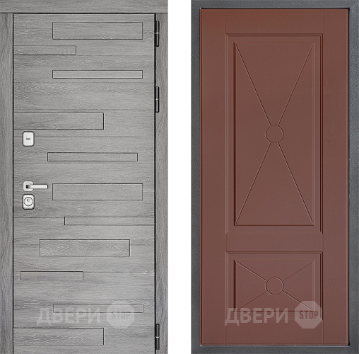 Входная металлическая Дверь Дверной континент ДК-10 ФЛ-617 Ясень шоколадный в Наро-Фоминске