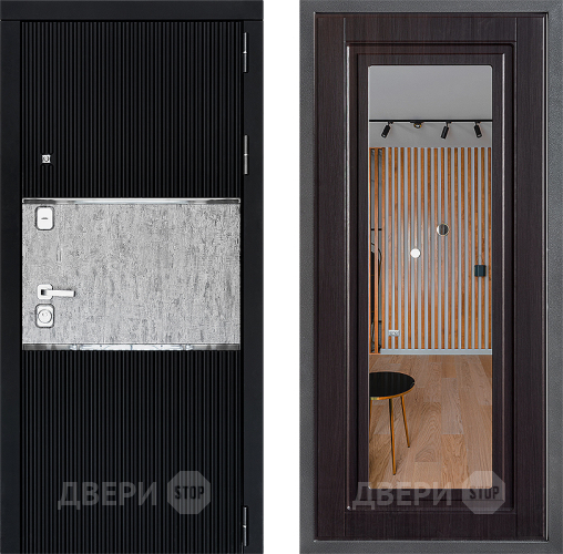 Входная металлическая Дверь Дверной континент ДК-13 ФЛЗ Зеркало Венге в Наро-Фоминске