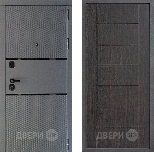 Входная металлическая Дверь Дверной континент Диамант Дизайн ФЛ-Лайн Венге в Наро-Фоминске