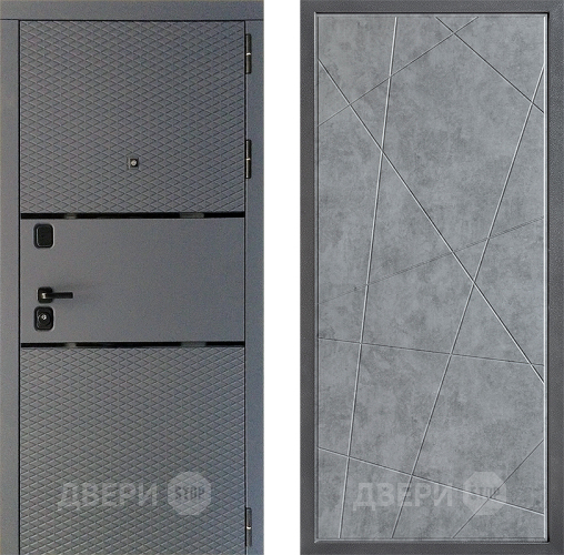 Дверь Дверной континент Диамант Дизайн ФЛ-655 Бетон серый в Наро-Фоминске