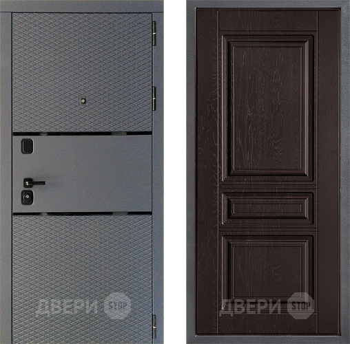 Входная металлическая Дверь Дверной континент Диамант Дизайн ФЛ-243 Дуб шоколадный в Наро-Фоминске