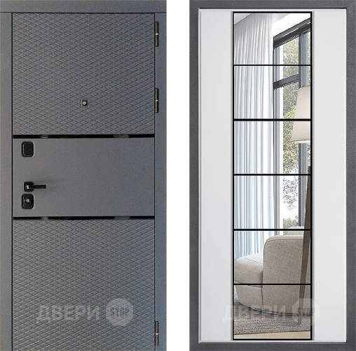 Дверь Дверной континент Диамант Дизайн ФЛЗ-2 Зеркало Белый софт в Наро-Фоминске