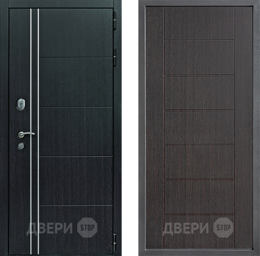 Входная металлическая Дверь Дверной континент Теплолюкс Дизайн ФЛ-Лайн Венге в Наро-Фоминске