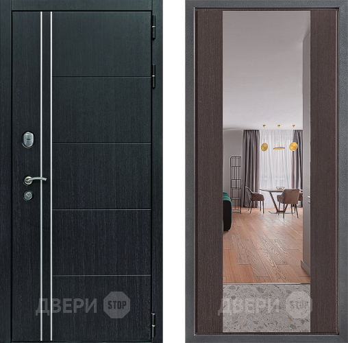 Дверь Дверной континент Теплолюкс Дизайн ФЛЗ-1 Зеркало Венге в Наро-Фоминске