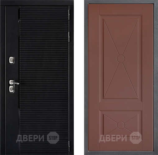Входная металлическая Дверь Дверной континент ДК-1 ФЛ-617 Ясень шоколадный в Наро-Фоминске