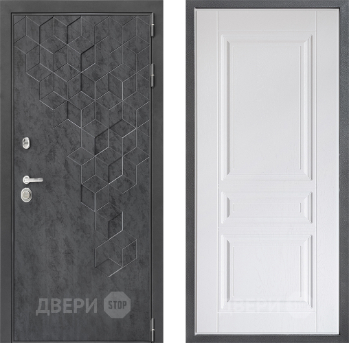 Входная металлическая Дверь Дверной континент ДК-3/713 ФЛ-243 Альберо Браш серебро в Наро-Фоминске