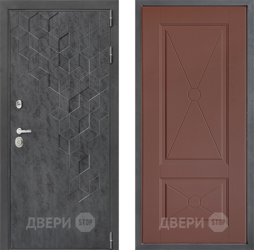 Входная металлическая Дверь Дверной континент ДК-3/713 ФЛ-617 Ясень шоколадный в Наро-Фоминске