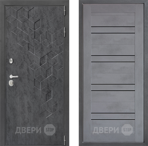 Входная металлическая Дверь Дверной континент ДК-3/713 ФЛ-49 Бетон серый в Наро-Фоминске