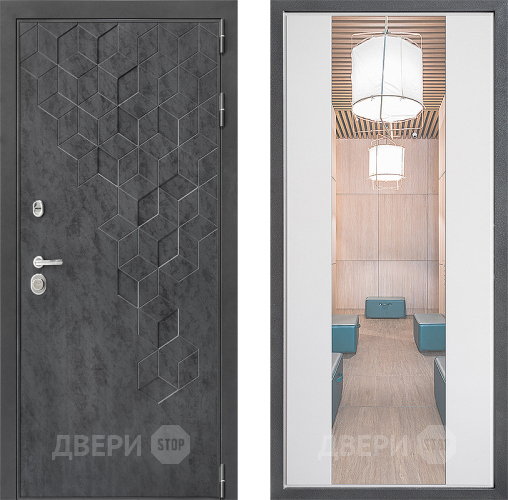 Дверь Дверной континент ДК-3/713 ФЛЗ-1 Зеркало Белый софт в Наро-Фоминске