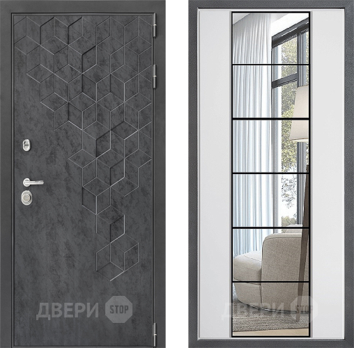 Дверь Дверной континент ДК-3/713 ФЛЗ-2 Зеркало Белый софт в Наро-Фоминске