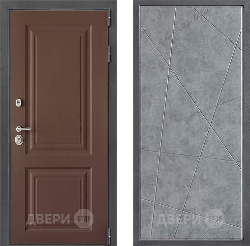 Входная металлическая Дверь Дверной континент ДК-3/729 ФЛ-655 Бетон серый в Наро-Фоминске