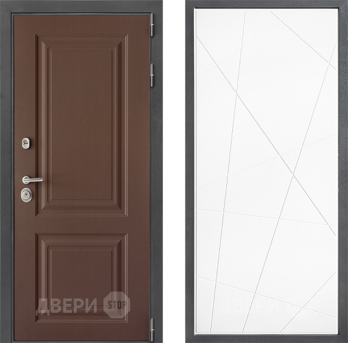 Входная металлическая Дверь Дверной континент ДК-3/729 ФЛ-655 Белый софт в Наро-Фоминске