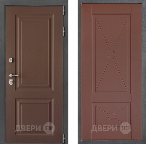 Входная металлическая Дверь Дверной континент ДК-3/729 ФЛ-617 Ясень шоколадный в Наро-Фоминске