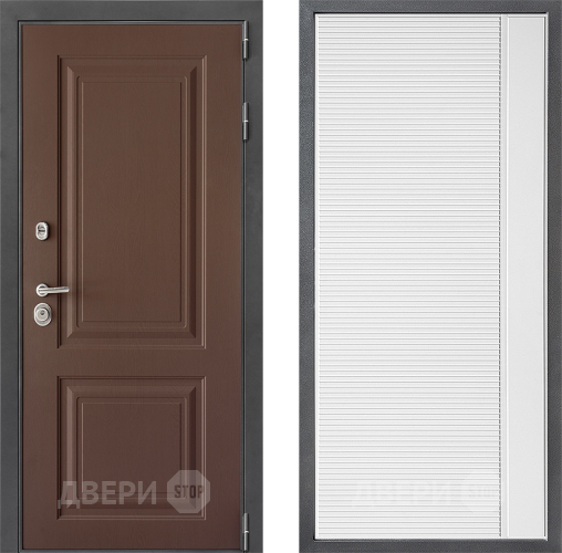 Входная металлическая Дверь Дверной континент ДК-3/729 ФЛ-757 Белое Стекло Софт милк в Наро-Фоминске