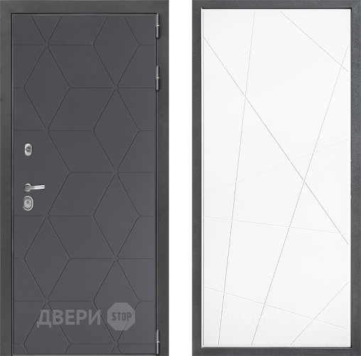 Входная металлическая Дверь Дверной континент ДК-3/744 ФЛ-655 Белый софт в Наро-Фоминске