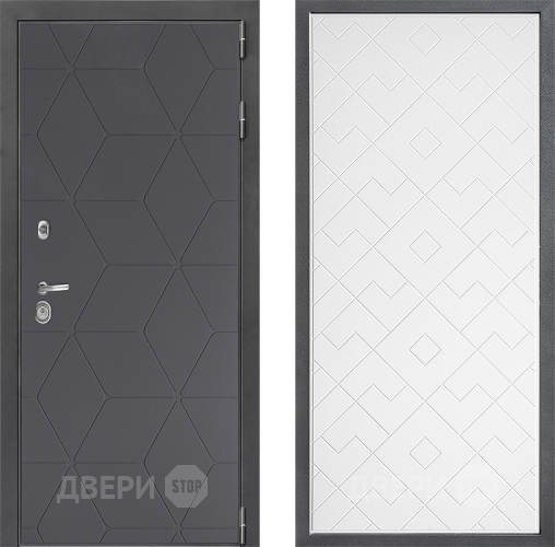 Входная металлическая Дверь Дверной континент ДК-3/744 ФЛ-Тиффани Белый софт в Наро-Фоминске