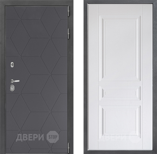 Входная металлическая Дверь Дверной континент ДК-3/744 ФЛ-243 Альберо Браш серебро в Наро-Фоминске