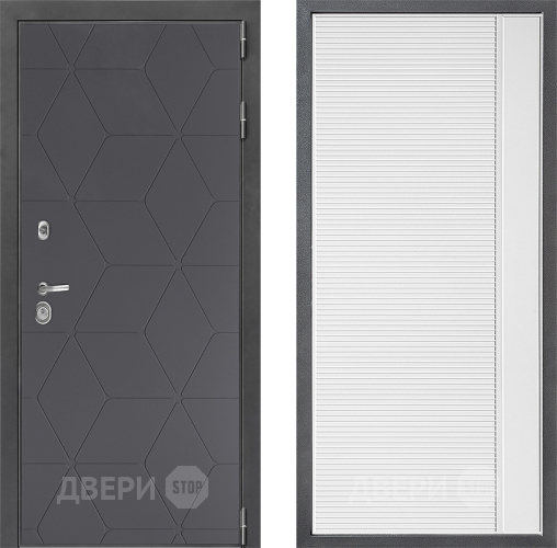 Входная металлическая Дверь Дверной континент ДК-3/744 ФЛ-757 Белое Стекло Софт милк в Наро-Фоминске