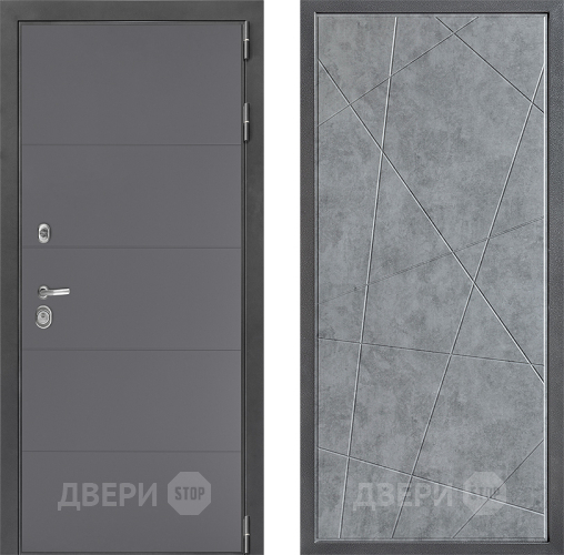 Входная металлическая Дверь Дверной континент ДК-3/649 ФЛ-655 Бетон серый в Наро-Фоминске