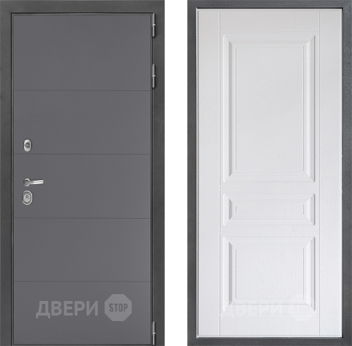Входная металлическая Дверь Дверной континент ДК-3/649 ФЛ-243 Альберо Браш серебро в Наро-Фоминске
