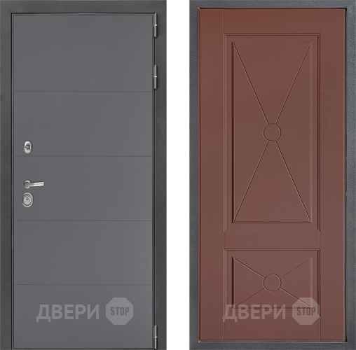 Входная металлическая Дверь Дверной континент ДК-3/649 ФЛ-617 Ясень шоколадный в Наро-Фоминске