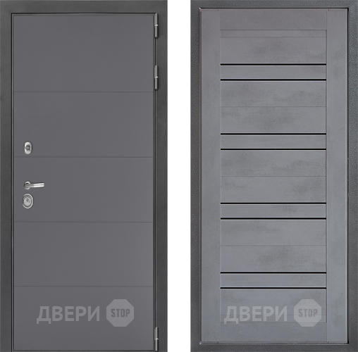 Входная металлическая Дверь Дверной континент ДК-3/649 ФЛ-49 Бетон серый в Наро-Фоминске