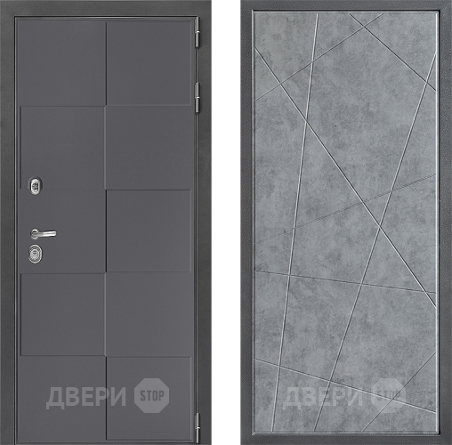 Входная металлическая Дверь Дверной континент ДК-3/606 ФЛ-655 Бетон серый в Наро-Фоминске